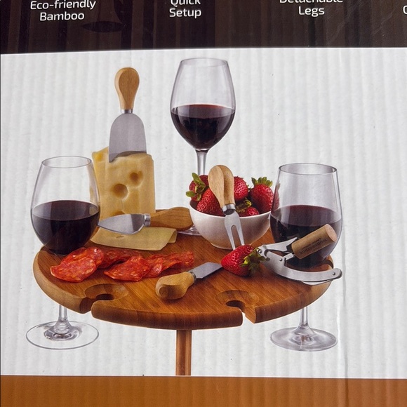 Natural Bamboo Picnic Table - Picture 4 of 6